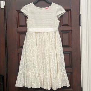 Hollie Hastie Clara Smocked Floral Embroidered Cotton Girls Dress. Sizes 9-10